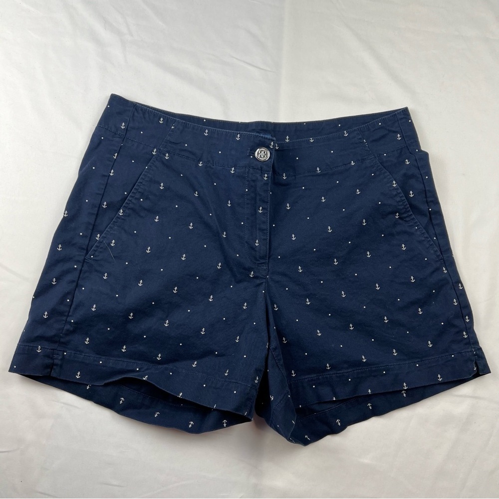 Nautica - Women’s Shorts - Size 6 - Blue Shorts with White Anchors
